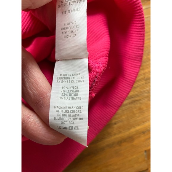 Offline By Aerie Seamless Cropped Athletic Stretch Tee Pink Small - Picture 7 of 7